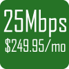 25Mb Service for $249.95 per month