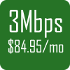 3Mb Service for $84.95 per month